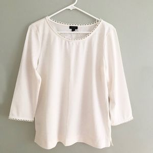 Ann Taylor Factory M top with scalloped edges